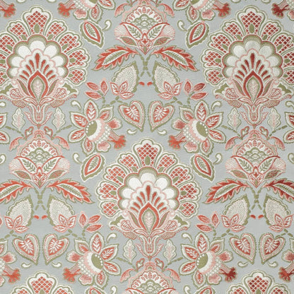 D4436 Damask Felicity Aqua Aqua & Teal Charlotte Fabrics