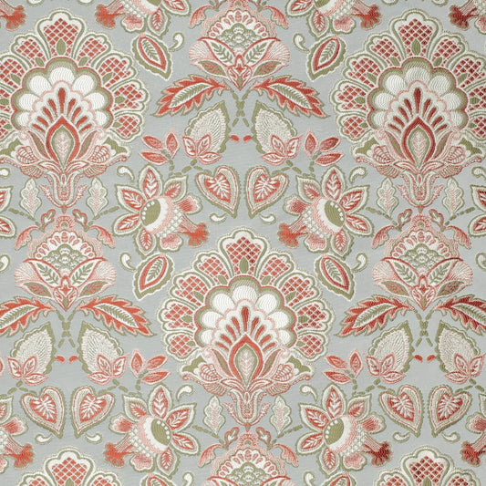 D4436 Damask Felicity Aqua Aqua & Teal Charlotte Fabrics