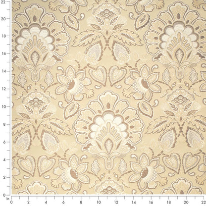 D4438 Damask Felicity Oyster Beige & Taupe Charlotte Fabrics