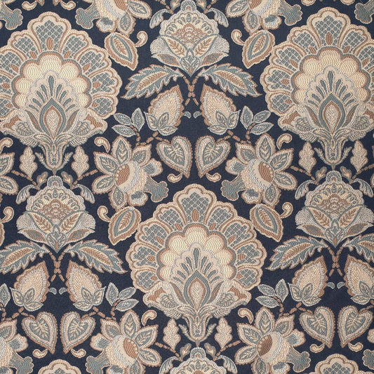 D4439 Damask Blue Charlotte Fabrics Woven Patterns
