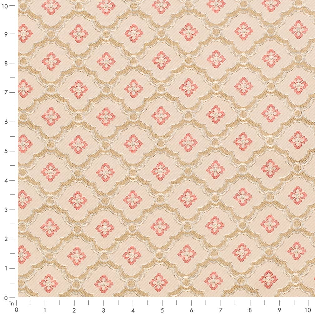 D4440 Abstract & Geometric,Diamonds Mae Coral Coral & Peach,Pink Charlotte Fabrics