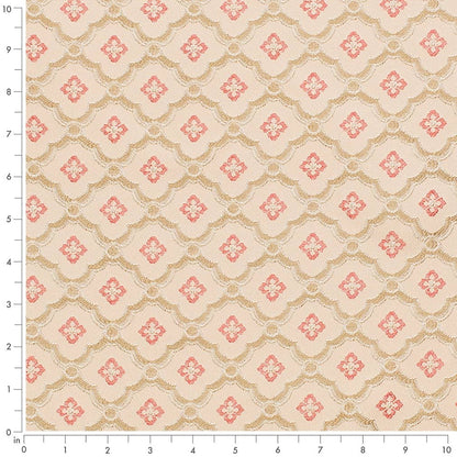 D4440 Abstract & Geometric,Diamonds Mae Coral Coral & Peach,Pink Charlotte Fabrics