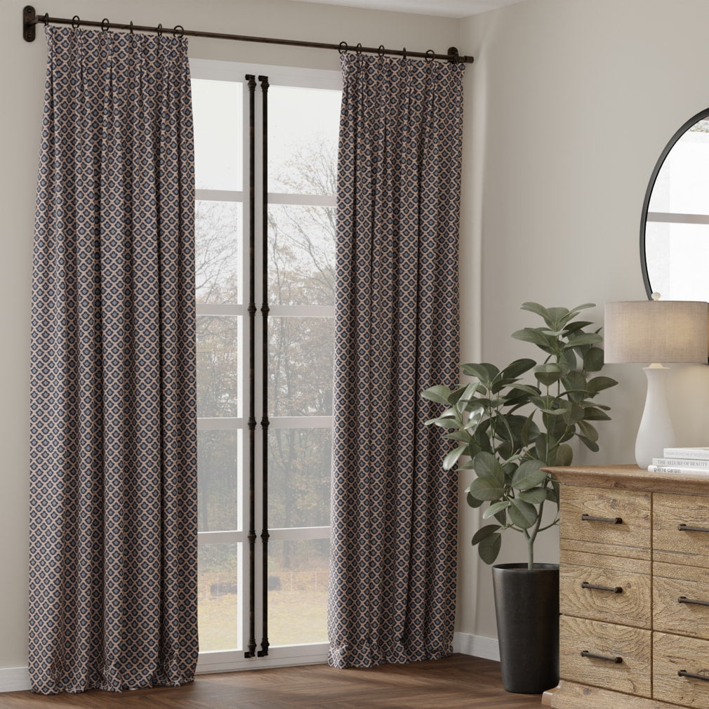 D4446 Abstract & Geometric,Diamonds Mae Navy Blue Charlotte Fabrics