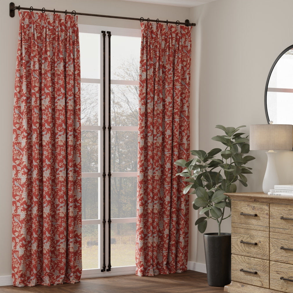 D4451 Floral Eden Garnet Red & Burgundy Charlotte Fabrics