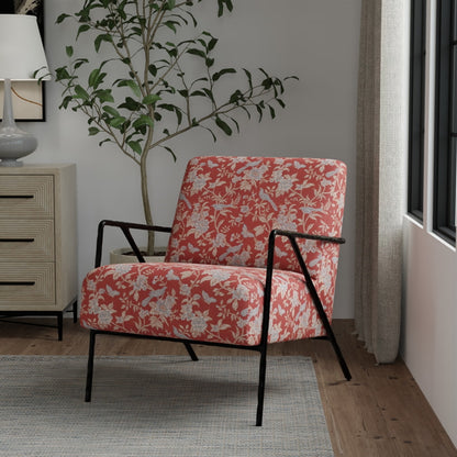 D4451 Floral Eden Garnet Red & Burgundy Charlotte Fabrics