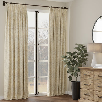 D4452 Floral Eden Oyster Beige & Taupe Charlotte Fabrics