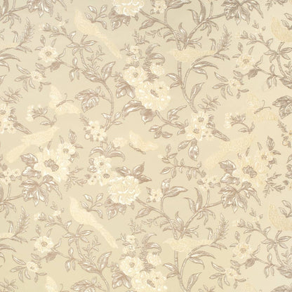 D4452 Floral Eden Oyster Beige & Taupe Charlotte Fabrics