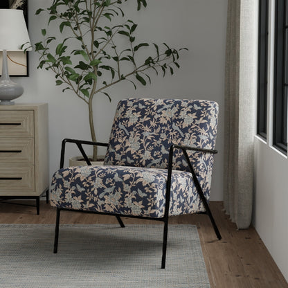 D4453 Floral Eden Navy Blue Charlotte Fabrics