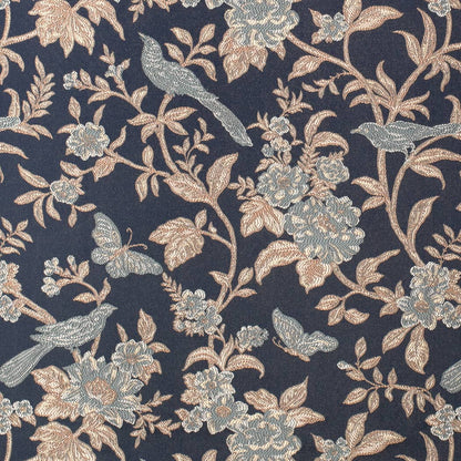 D4453 Floral Eden Navy Blue Charlotte Fabrics