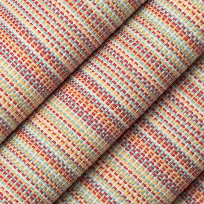 D4535 Stripe Canopy Poppy Red & Burgundy Charlotte Fabrics