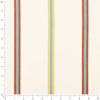 D4540 Stripe Awning Poppy Red & Burgundy Charlotte Fabrics