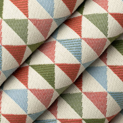 D4543 Abstract & Geometric,Diamonds,Small Scale Oasis Grass Green,Red & Burgundy Charlotte Fabrics