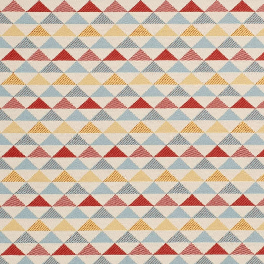 D4545 Abstract & Geometric,Diamonds,Small Scale Oasis Poppy Blue,Red & Burgundy Charlotte Fabrics