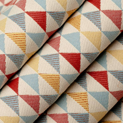D4545 Abstract & Geometric,Diamonds,Small Scale Oasis Poppy Blue,Red & Burgundy Charlotte Fabrics