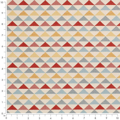 D4545 Abstract & Geometric,Diamonds,Small Scale Oasis Poppy Blue,Red & Burgundy Charlotte Fabrics