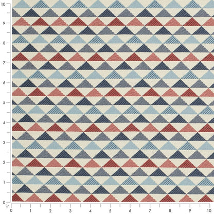 D4546 Abstract & Geometric,Diamonds,Small Scale Oasis Marine Blue,Red & Burgundy Charlotte Fabrics