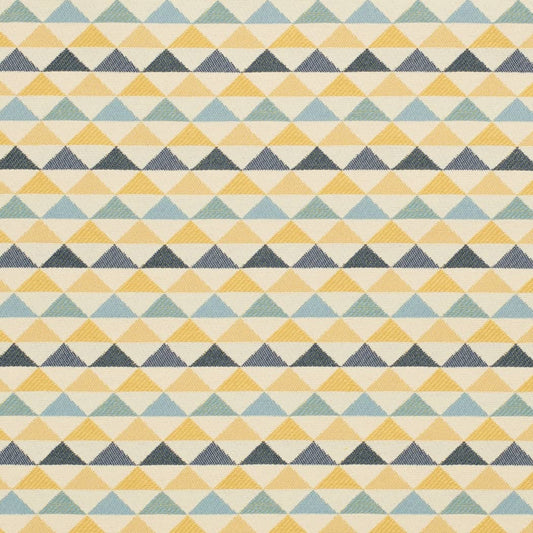 D4547 Abstract & Geometric,Diamonds,Small Scale Blue,Gold & Yellow Charlotte Fabrics Woven Patterns