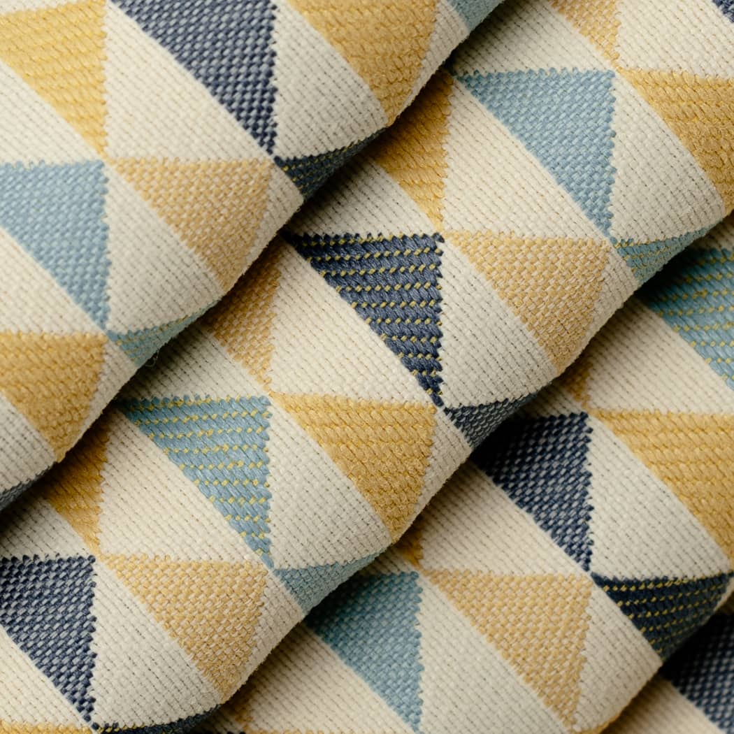 D4547 Abstract & Geometric,Diamonds,Small Scale Oasis Sun Blue,Gold & Yellow Charlotte Fabrics