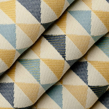 D4547 Abstract & Geometric,Diamonds,Small Scale Oasis Sun Blue,Gold & Yellow Charlotte Fabrics