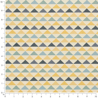D4547 Abstract & Geometric,Diamonds,Small Scale Oasis Sun Blue,Gold & Yellow Charlotte Fabrics