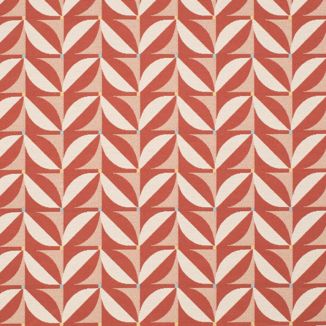D4550 Abstract & Geometric Patio Poppy Red & Burgundy Charlotte Fabrics