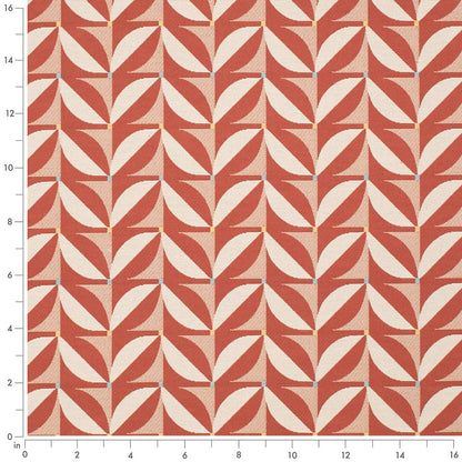D4550 Abstract & Geometric Patio Poppy Red & Burgundy Charlotte Fabrics