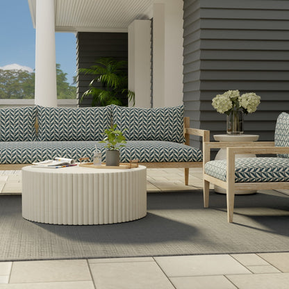 D4551 Abstract & Geometric Patio Marine Blue Charlotte Fabrics