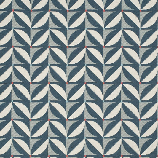 D4551 Abstract & Geometric Patio Marine Blue Charlotte Fabrics