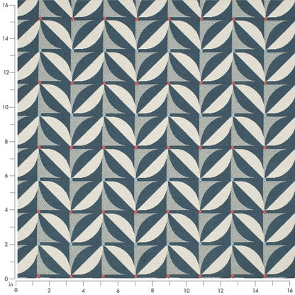 D4551 Abstract & Geometric Patio Marine Blue Charlotte Fabrics