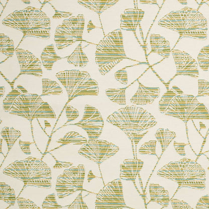D4553 Leaves Ginkgo Grass Green Charlotte Fabrics