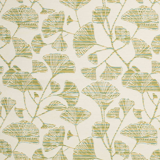 D4553 Leaves Ginkgo Grass Green Charlotte Fabrics
