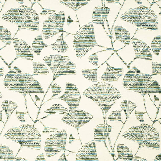 D4554 Leaves Aqua & Teal Charlotte Fabrics Woven Patterns