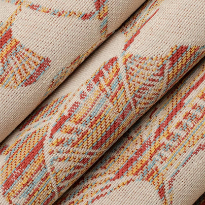 D4555 Leaves Ginkgo Poppy Red & Burgundy Charlotte Fabrics