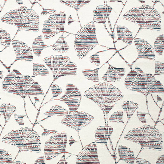 D4556 Leaves Ginkgo Marine Blue Charlotte Fabrics