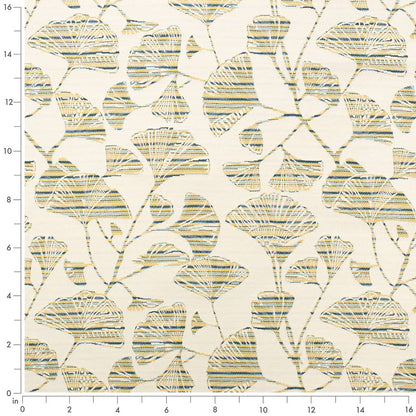 D4557 Leaves Ginkgo Sun Gold & Yellow Charlotte Fabrics