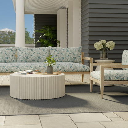D4559 Leaves,Tropical & Botanical Palm Pool Aqua & Teal Charlotte Fabrics