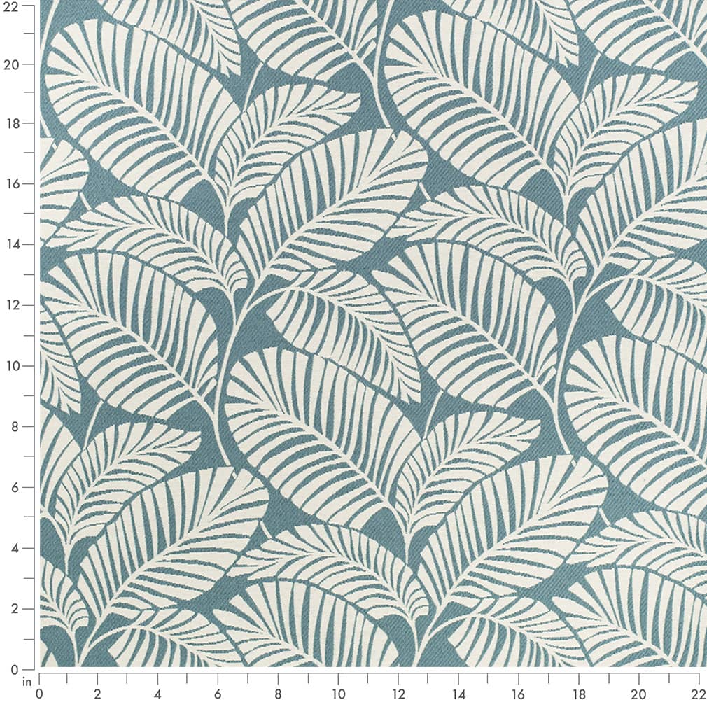 D4559 Leaves,Tropical & Botanical Palm Pool Aqua & Teal Charlotte Fabrics