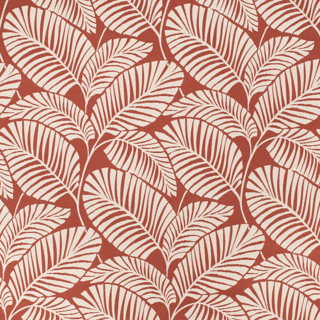 D4560 Leaves,Tropical & Botanical Palm Poppy Red & Burgundy Charlotte Fabrics