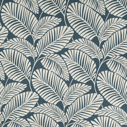 D4561 Leaves,Tropical & Botanical Palm Marine Blue Charlotte Fabrics