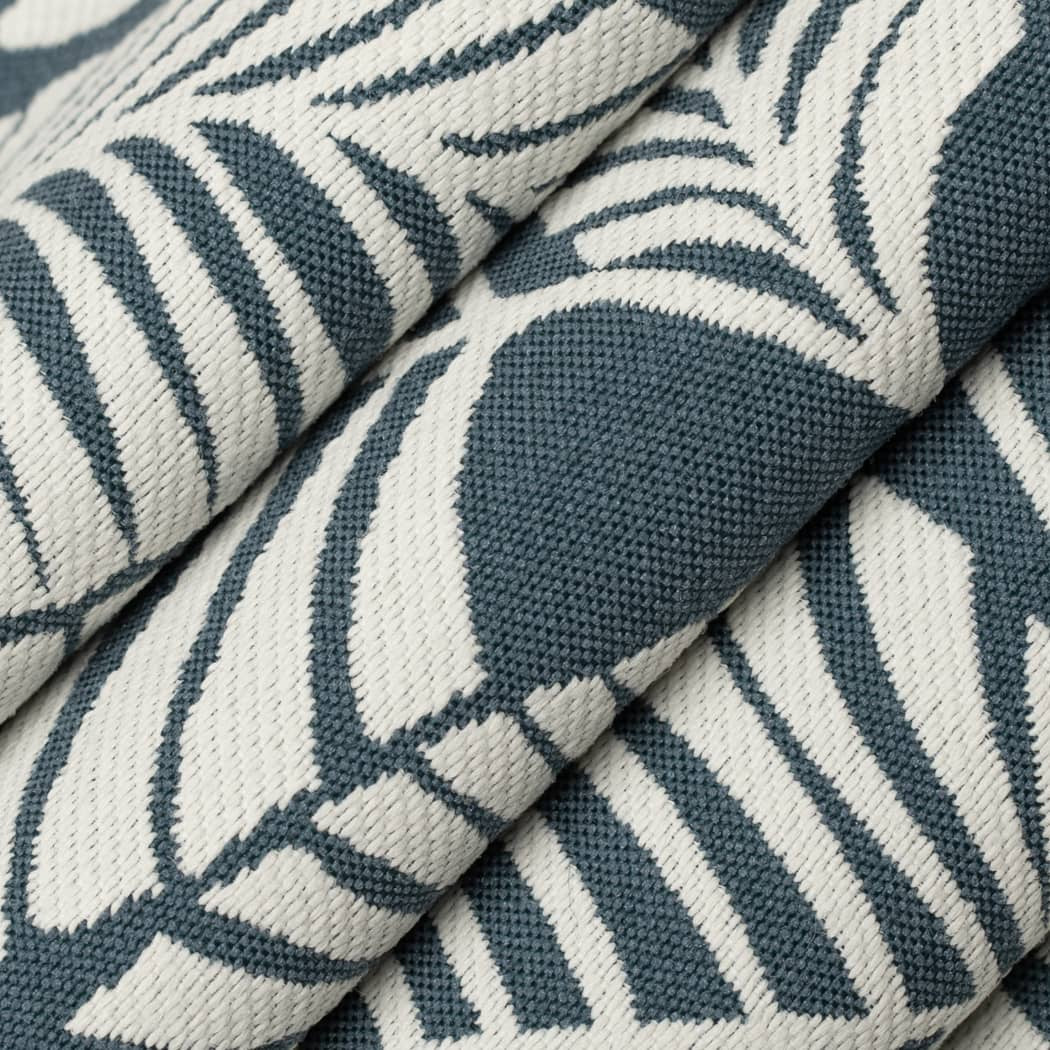 D4561 Leaves,Tropical & Botanical Palm Marine Blue Charlotte Fabrics