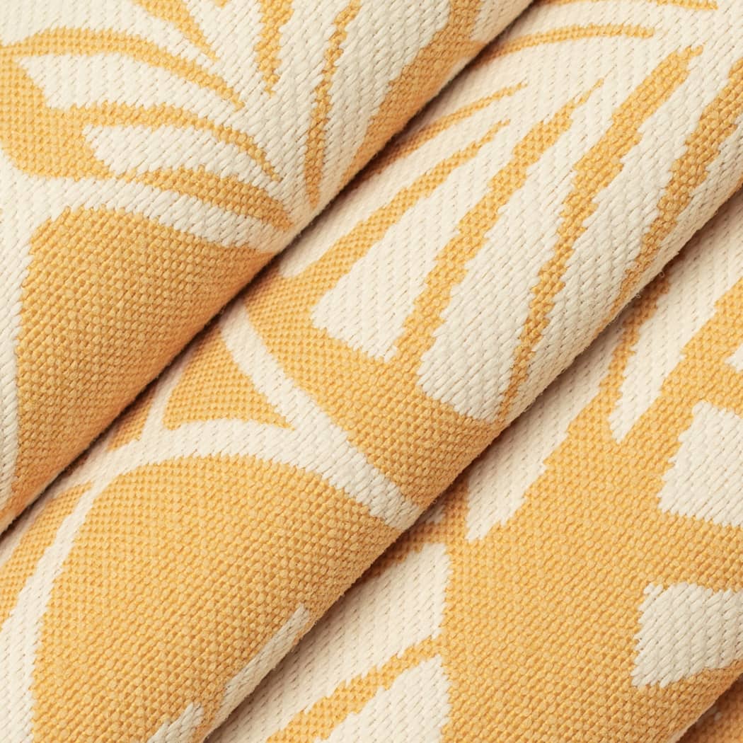 D4562 Leaves,Tropical & Botanical Palm Sun Gold & Yellow Charlotte Fabrics