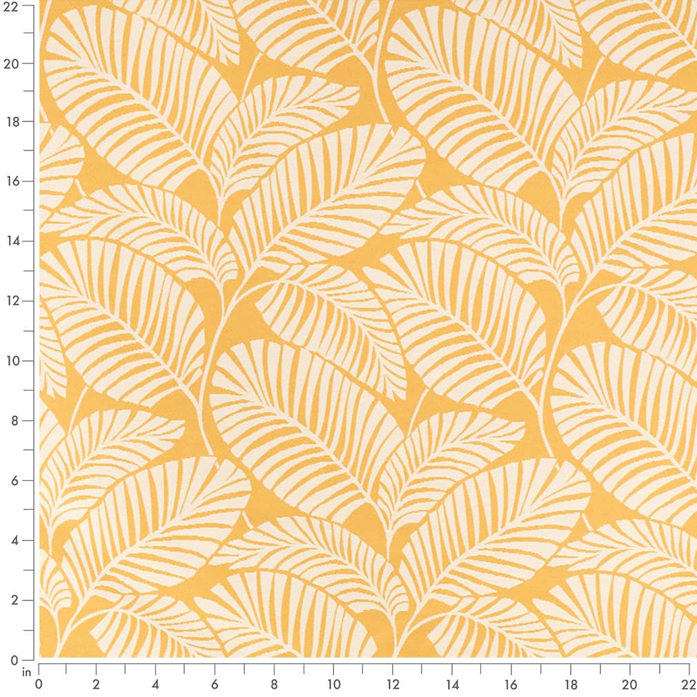 D4562 Leaves,Tropical & Botanical Palm Sun Gold & Yellow Charlotte Fabrics