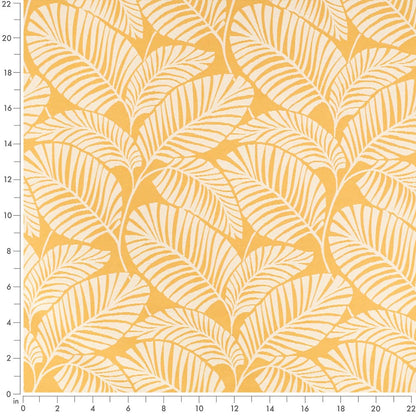D4562 Leaves,Tropical & Botanical Palm Sun Gold & Yellow Charlotte Fabrics