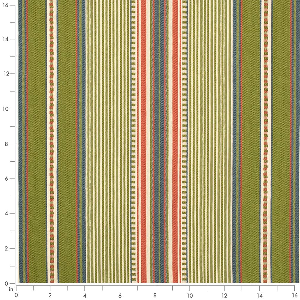 D4563 Stripe Terrace Grass Green Charlotte Fabrics