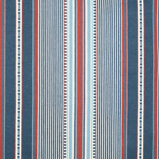 D4565 Stripe Terrace Marine Blue Charlotte Fabrics