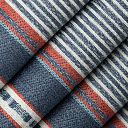 D4565 Stripe Terrace Marine Blue Charlotte Fabrics