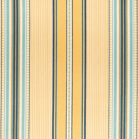 D4566 Stripe Terrace Sun Blue,Gold & Yellow Charlotte Fabrics