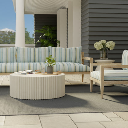 D4567 Stripe Terrace Pool Aqua & Teal Charlotte Fabrics