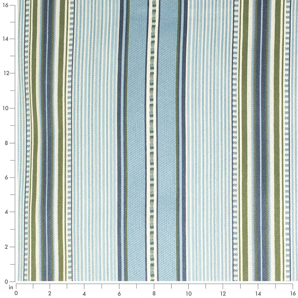D4567 Stripe Terrace Pool Aqua & Teal Charlotte Fabrics