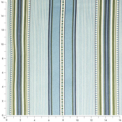 D4567 Stripe Terrace Pool Aqua & Teal Charlotte Fabrics